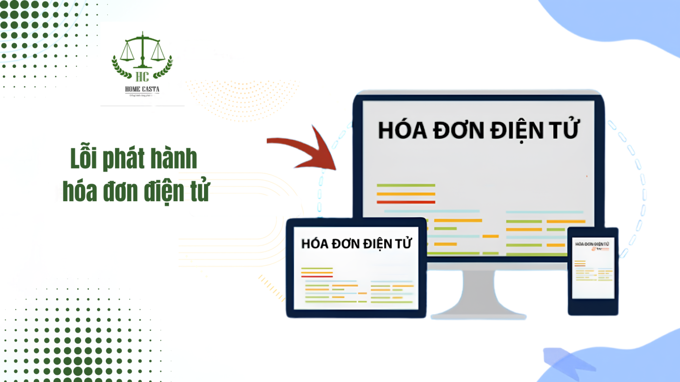 lỗi phát hành hóa đơn điện tử